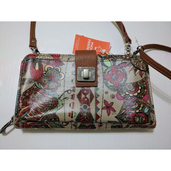 SAKROOTS Artist Circle Owl Crossbody Messenger Bag - Picture 2 of 6